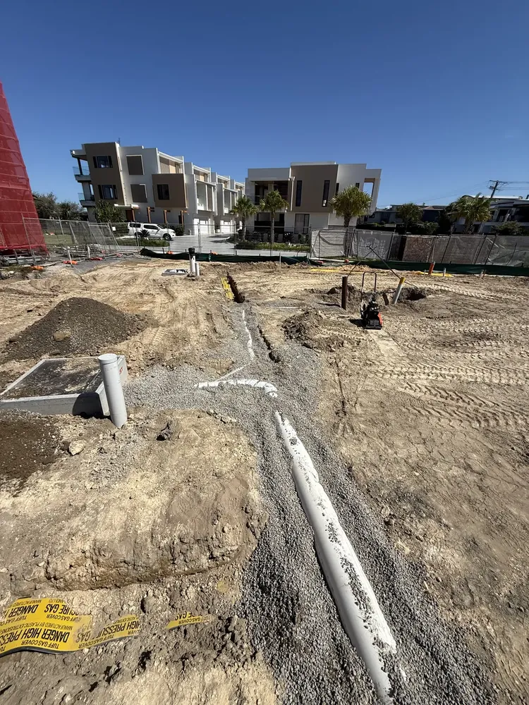 Gas and service trenching on a Gold Coast civil site