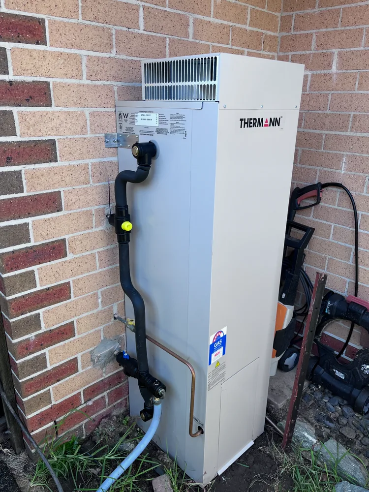 Thermann gas storage hot water system installed at a Gold Coast home
